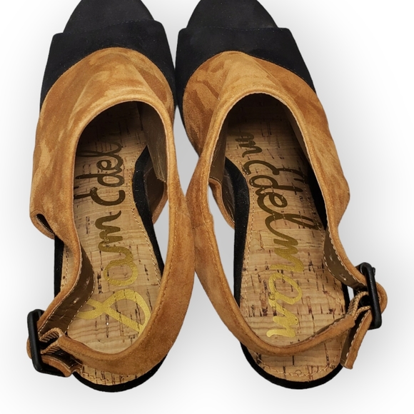 SOLD SOLD Sam Edelman Kenya Cork Peep Toe Wedges - Picture 10 of 12